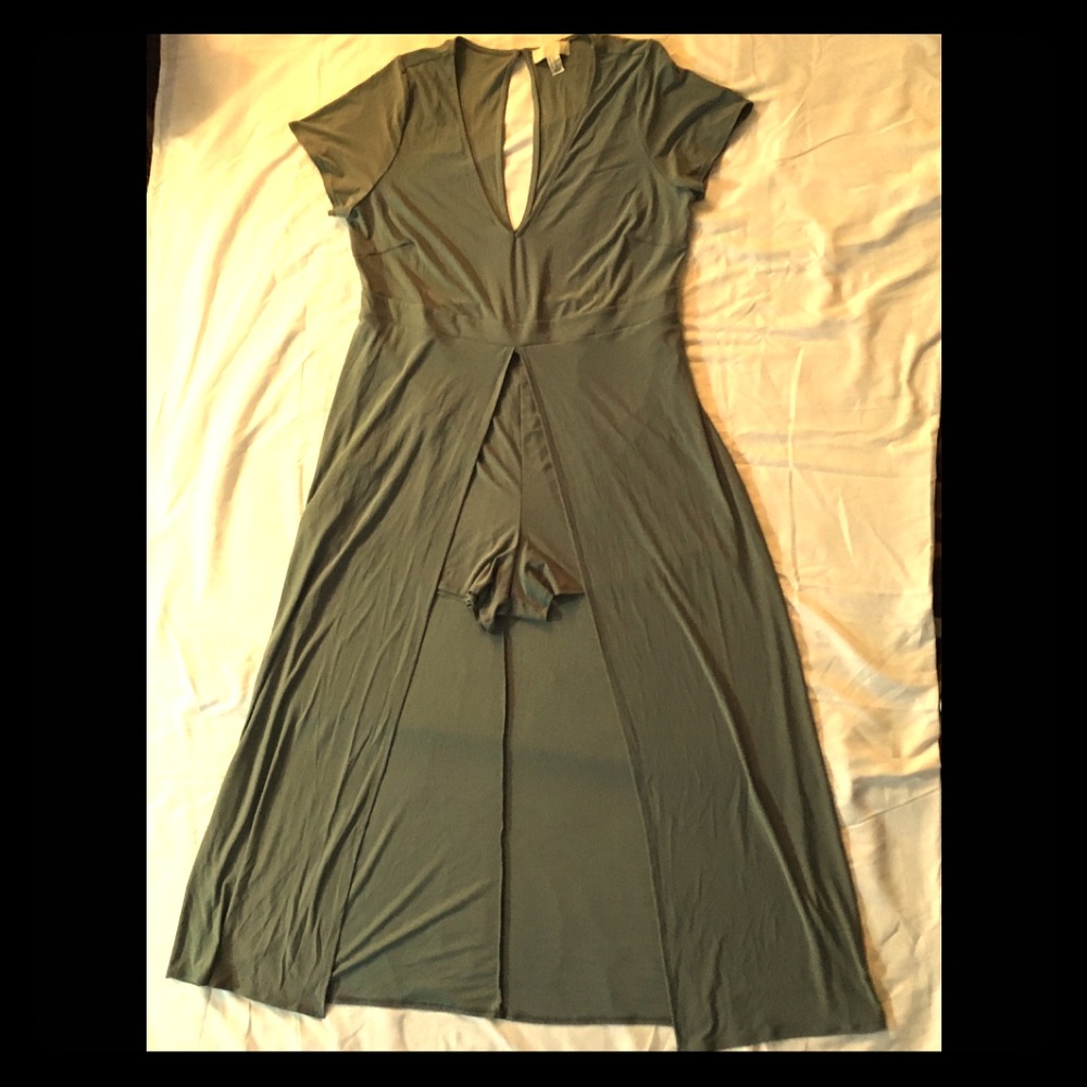Teal Romper Maxi Over-lay